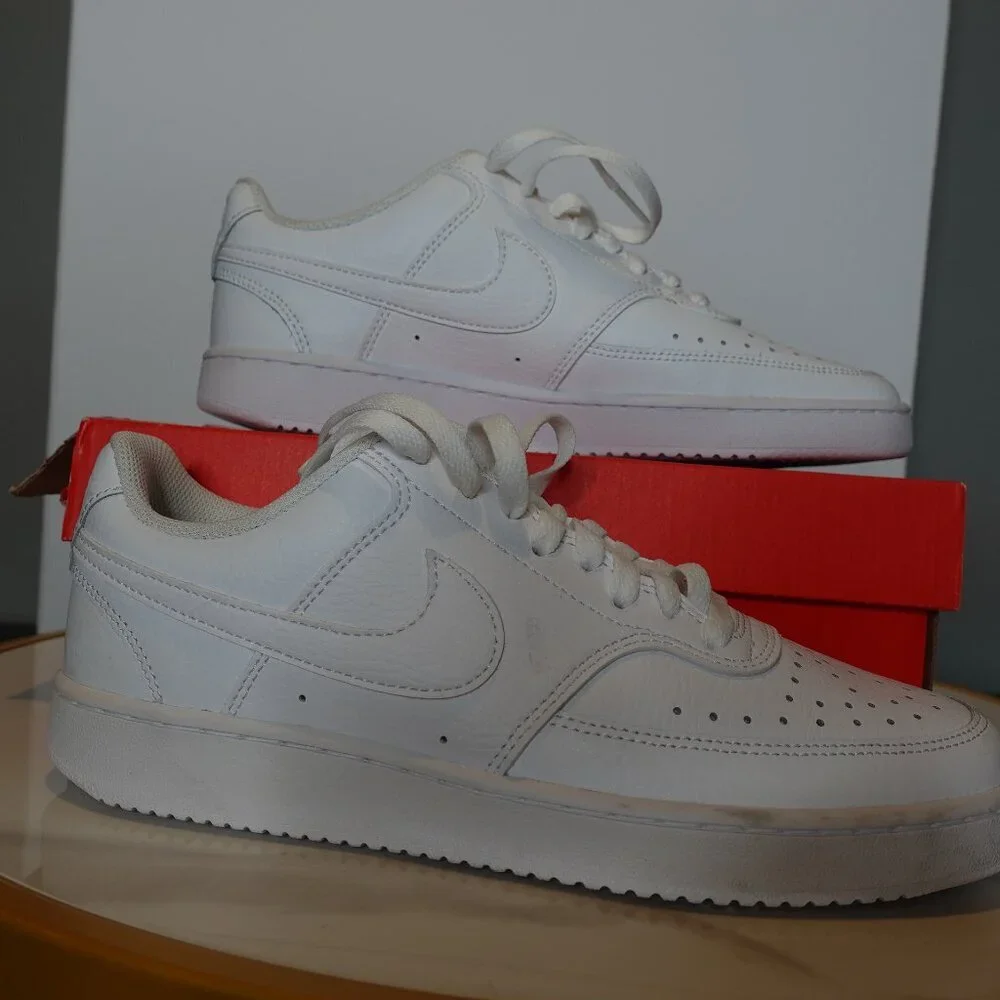 Nike Court Vision Low Next Nature Sneakers Shoes Women's size 8.5 White NEW